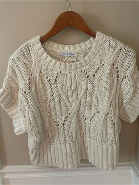 Anna Rae Cap-sleeve Chunky Sweaters (2) Size Small